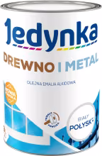 Jedynka Drewno i Metal Połysk