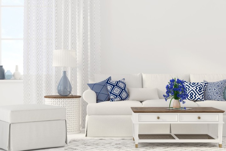how to create white living room